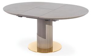 Jedálenský stôl MESCOT sivý mramor/zlatá