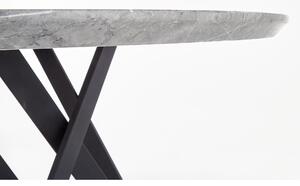 Jedálenský stôl GESTAMU sivý mramor/čierna
