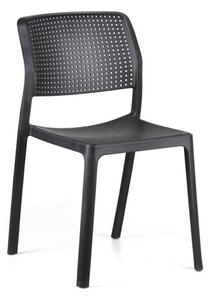 Plastová jedálenská stolička NELA, čierna
