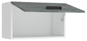 Kuchynská skrinka Belini Premium Full Version nad digestor 60 cm šedý antracit Glamour Wood