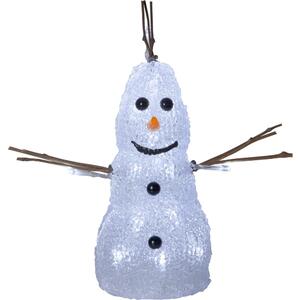 Biela vianočná svetelná dekorácia Crystal Snowman – Star Trading