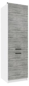 Vysoká kuchynská skrinka Belini pre vstavanú chladničku 60 cm šedý antracit Glamour Wood TOR SSL60/0/WT/GW/0/B1