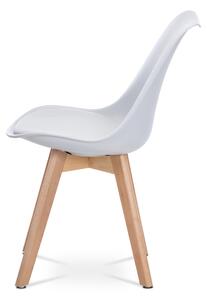 Jedálenská stolička SABRINA biela/buk