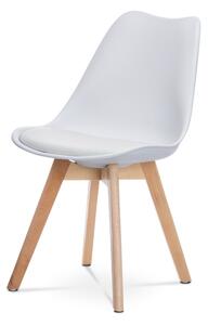 Jedálenská stolička SABRINA biela/buk