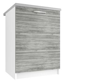 Kuchynská skrinka Belini spodná 60 cm šedý antracit Glamour Wood s pracovnou doskou TOR SD60/0/WT/GW/0/E