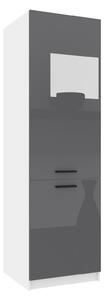 Vysoká kuchynská skrinka Belini pre vstavanú chladničku 60 cm šedý lesk INF SSL60/1/WT/S/0/B1