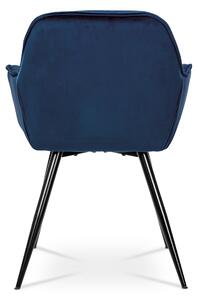 Jedálenská stolička ELIZABETH modrá/čierna