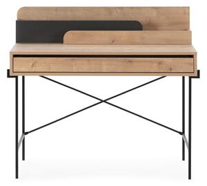 Pracovný stôl z dubového dreva so sekretárom 60x113 cm Lila – Marckeric