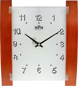 Nástenné hodiny MPM, 2704.50 - hnedá, 31cm