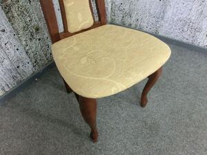(3925) Zlatá čalúnená stolička orech - set 2 ks