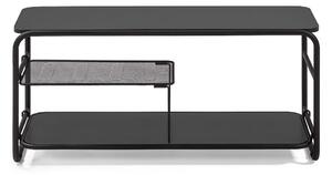 Čierny televízny stolík Kave Home Academy, 98 × 46 cm