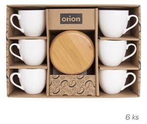 Orion Darčeková sada porcelánových šálok s podšálkami Bambu, 6 ks
