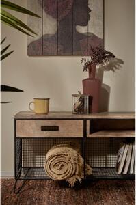 Televízny stolík z mangového dreva Kave Home Interni, 120,5 × 46 cm