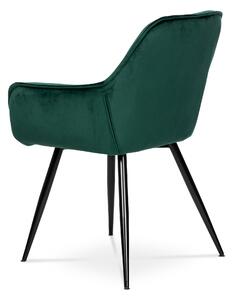 Jedálenská stolička JUSTINA I zelená/čierna