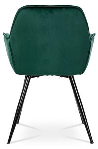 Jedálenská stolička JUSTINA I zelená/čierna