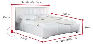 Čalúnená posteľ LANA, 140x200, soft 17