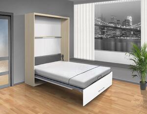 AKCE - Sklápacia posteľ VS 1054 P - 200x140 cm zvýšená nosnosť o 20 kg, farba lamina: breza/biele dvere