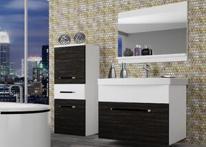 Kúpeľňový nábytok Belini eben kráľovský / biely mat + umývadlo + zrkadlo ROD M 2/0/W/HKW/0/ZW