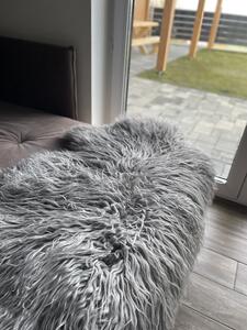 Luxusná ovčia kožušina švédska ovca sivá