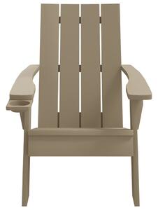 Záhradná stolička Adirondack bledohnedá 75x88,5x89,5cm PP