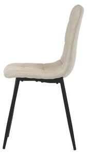 Jedálenská stolička KARA krémová/čierna