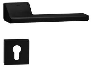 Dverové kovanie MP TI - SALINAS - RT 4130RT (BS - Čierna matná), kľučka-kľučka, Bez spodnej rozety, MP BS (čierna mat)