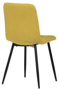 Jedálenská stolička KARA žltá/čierna