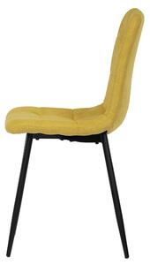 Jedálenská stolička KARA žltá/čierna