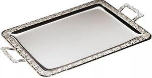 Servírovacia tácka s dekorom APS obdĺžnik 42x31cm nerez
