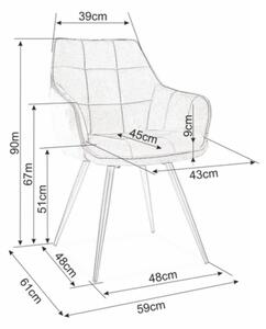 Jedálenská stolička LALAO sivá/čierna