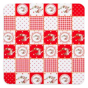 Korkové prestieranie Country red, 10 x 10 cm, sada 4 ks