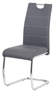 Jedálenská stolička GROTO sivá/strieborná