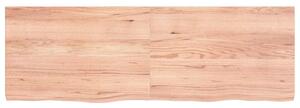 Nástenná polica bledohnedá 120x40x(2-4) cm ošetrený masívny dub