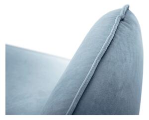 Bledomodrá zamatová pohovka Cosmopolitan Design Florence,160 cm