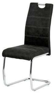 Jedálenská stolička ZOEY čierna/strieborná