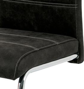 Jedálenská stolička ZOEY čierna/strieborná