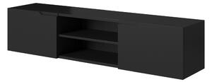 Závesná TV skrinka Loftia Mini - čierny/čierny mat