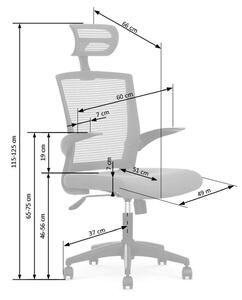 Kancelárska stolička VALOR - sivá