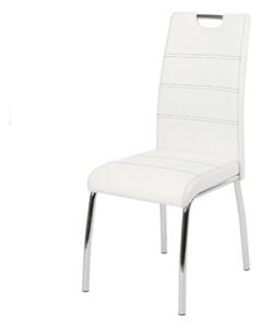 Jedálenská stolička NOEMI biela/kov