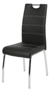 Jedálenská stolička NOEMI čierna/kov