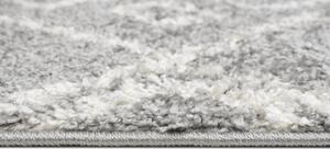 Kusový koberec Shaggy Prim šedý atyp 80x300cm