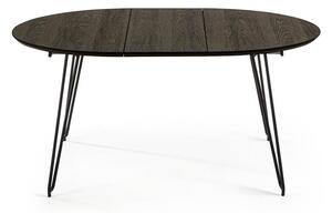 Okrúhly rozkladací jedálenský stôl s doskou v dekore jaseňového dreva ø 120 cm Norfort – Kave Home