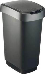 Odpadkový kôš plast Rotho 50 l, čierna / antracit