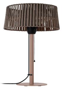 Stolný ohrievač Pyravo, hnedý, hliník, výška 70 cm, IP44 – Lucande Lucande, Pyravo, Hnedá / Hrdzavá, Kov, Moderný