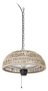 Závesný ohrievač Calenza, béžový, Ø 50 cm, 1 500 W, hliník – Lucande Lucande, Calenza, Béžová, Kov, Moderný