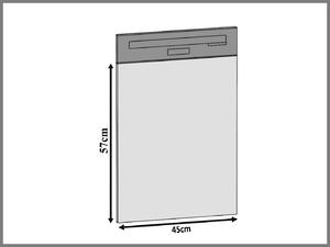 Panel na umývačku Belini odkrytý 45 cm šedý lesk INF PO45/1/WT/S/0/0
