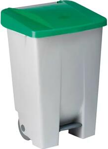 Odpadkový kôš nášľapný Gastro 80 l, sivá / zelená