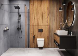 Invena Paros, závesná WC misa Rimless 465x350x360 mm + SLIM toaletné sedadlo s pomalým zatváraním, biela lesklá, INV-CE-90-001-W