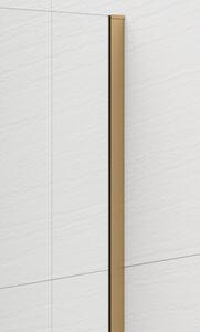 Polysan, ESCA GOLD MATT jednodielna sprchová zástena na inštaláciu k stene, matné sklo, 900 mm, ES1190-04