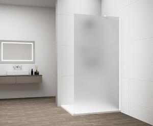 Polysan ESCA WHITE MATT jednodielna sprchová zástena na inštaláciu k stene, matné sklo, 700 mm
